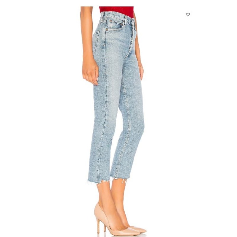 AGOLDE Light Blue Straight Leg Jeans